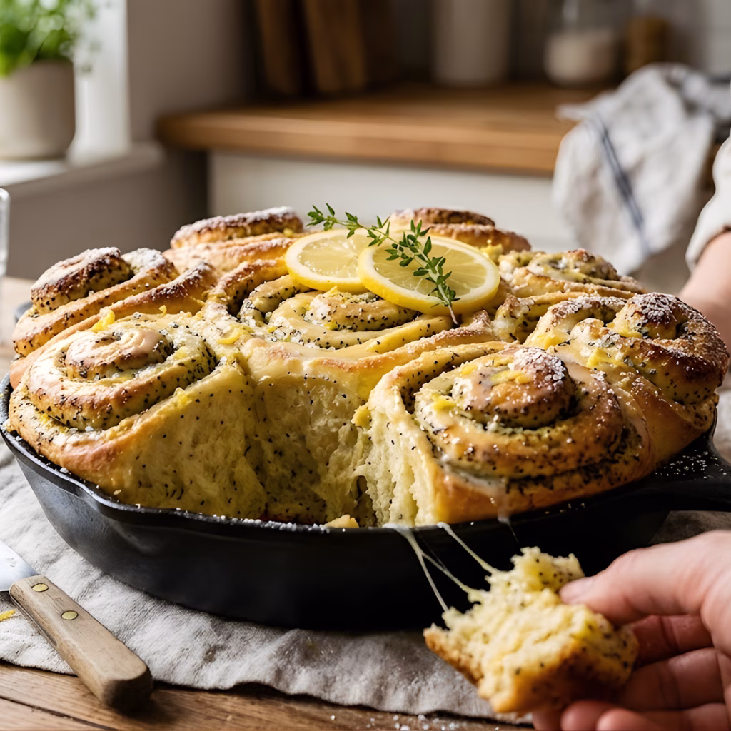 Lemon Poppy Seed Pull-Apart Bread Recipe