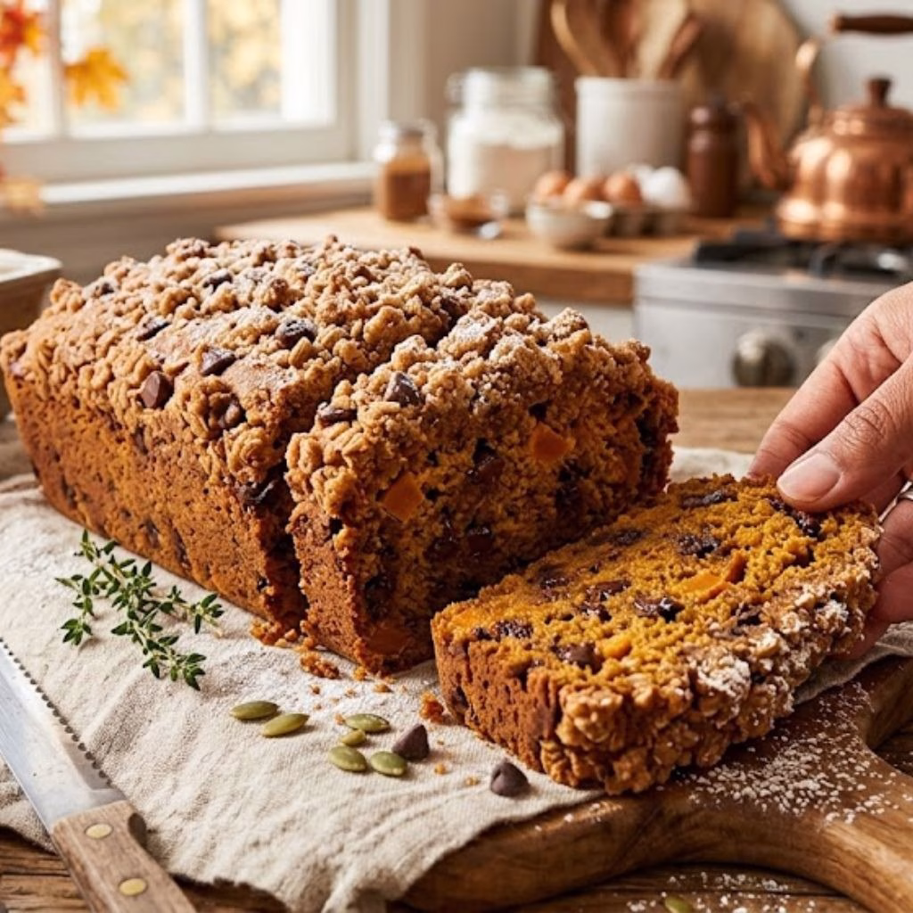 Pumpkin Chocolate Chip Streusel Bread Recipe