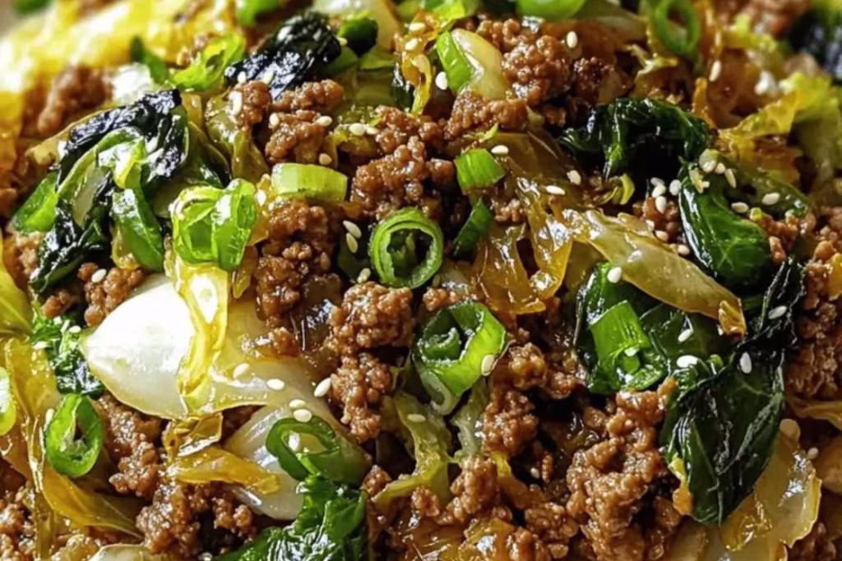 Savory Chinese Ground Beef and Cabbage Recipe