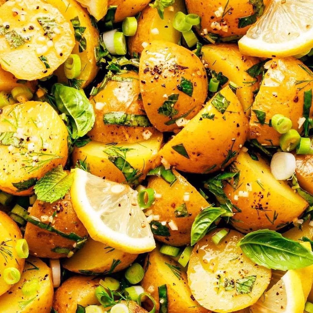 Lemon Herb Asparagus Potato Salad Recipe