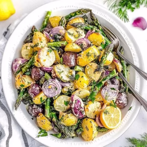 Lemon Herb Asparagus Potato Salad Recipe