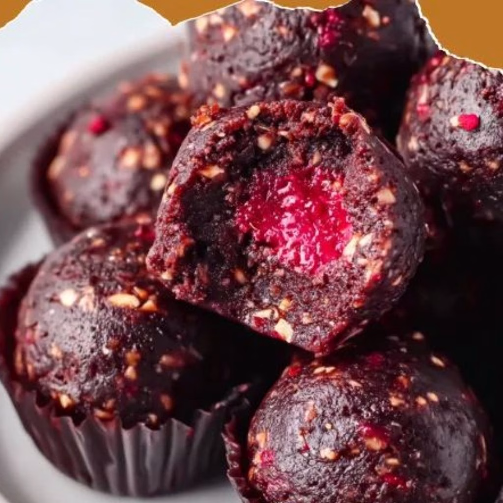 Raspberry Brownie Date Bites Recipe