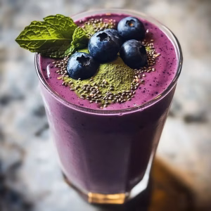 Wild Blueberry Vanilla Matcha Smoothie Recipe