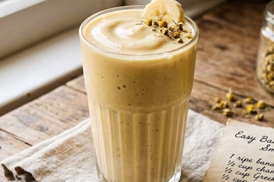 Easy Banana Chamomile Tea Smoothie Recipe