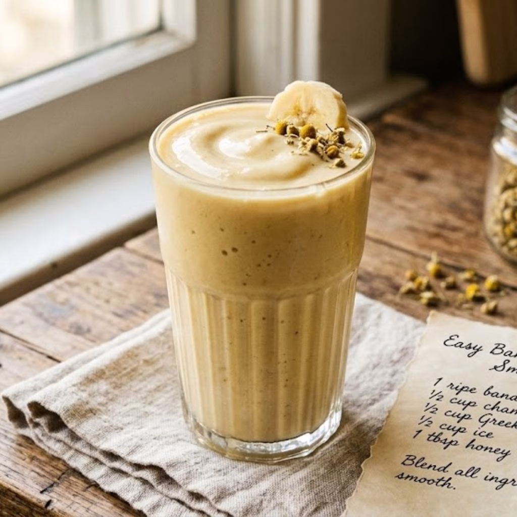 Easy Banana Chamomile Tea Smoothie Recipe