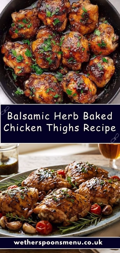 Balsamic Herb Baked Chicken Thighs Recipe