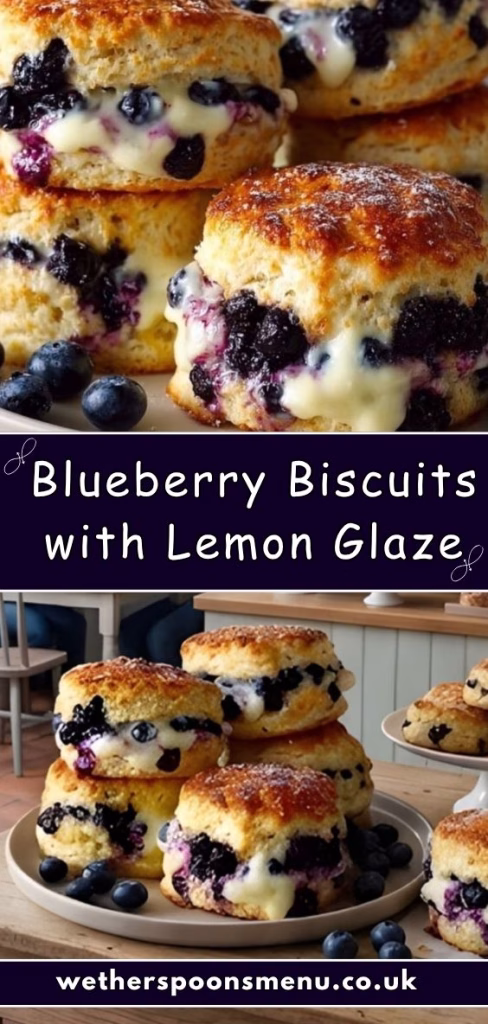 Blueberry Biscuits with Lemon Glaze Recipe