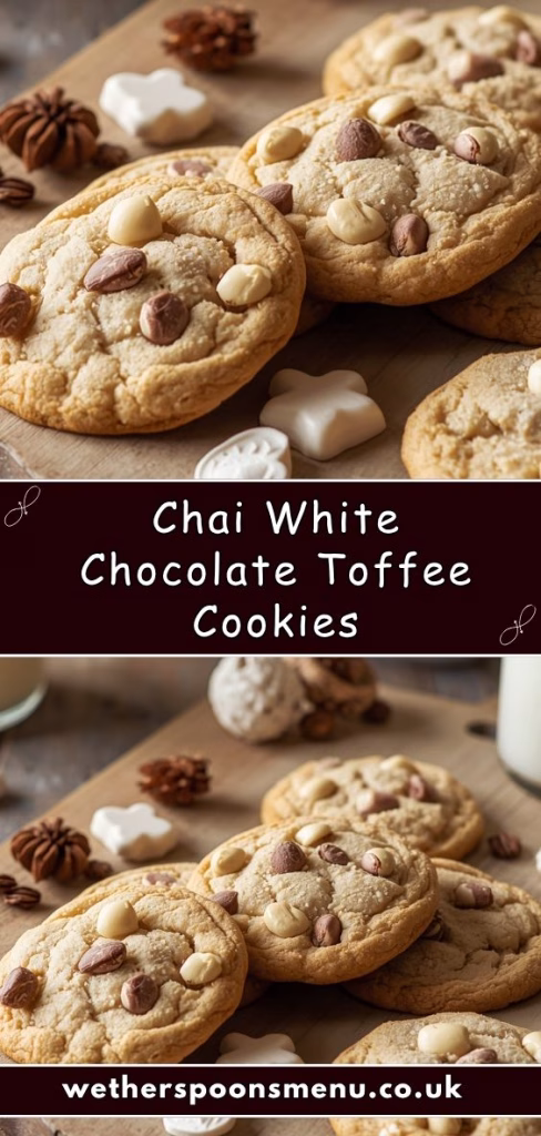 Chai White Chocolate Toffee Cookies Recipe
