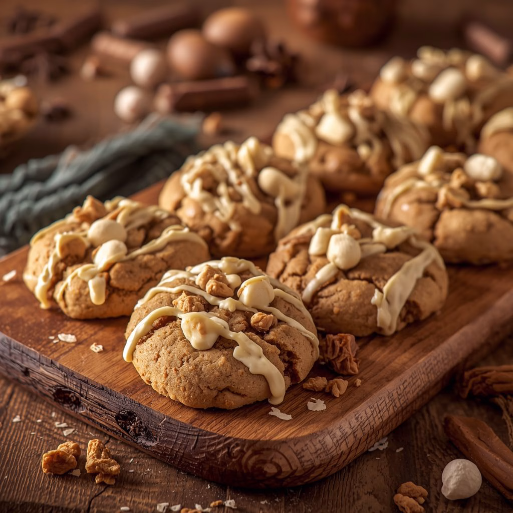 Chai White Chocolate Toffee Cookies Recipe