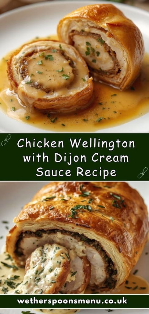 Chicken Wellington with Dijon Cream Sauce Recipe