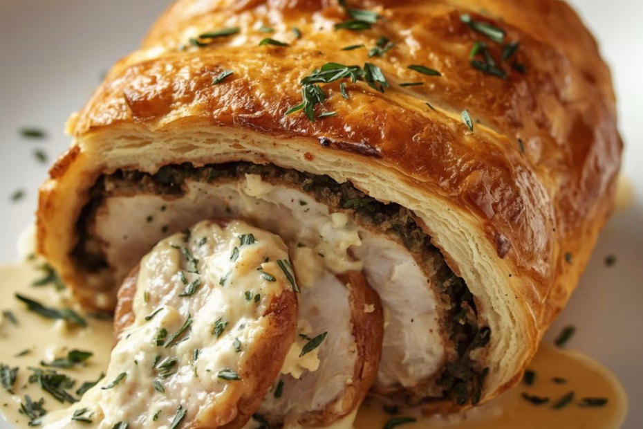 Chicken Wellington with Dijon Cream Sauce Recipe