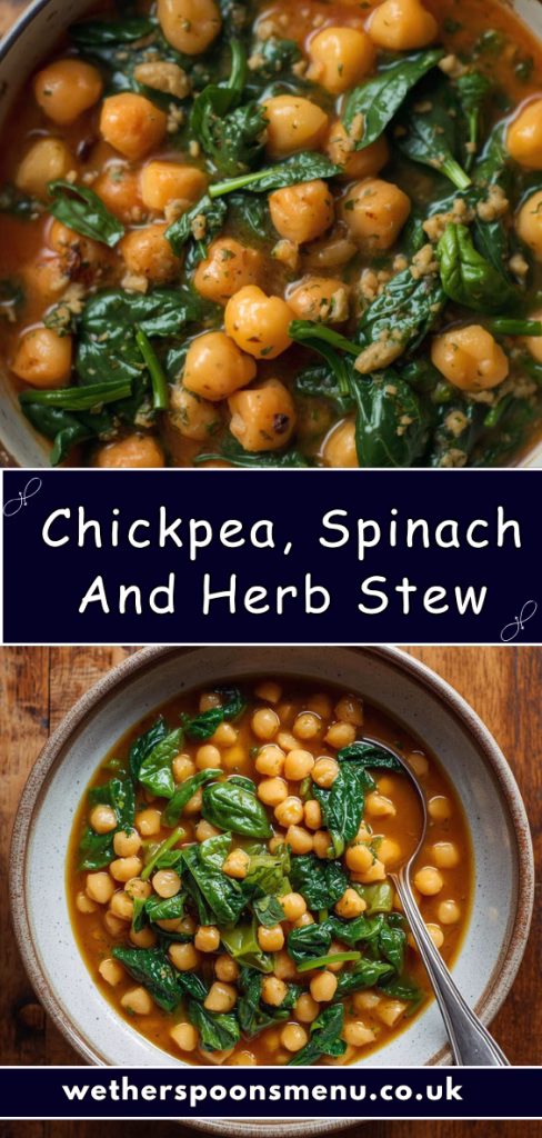Chickpea, Spinach & Herb Stew Recipe