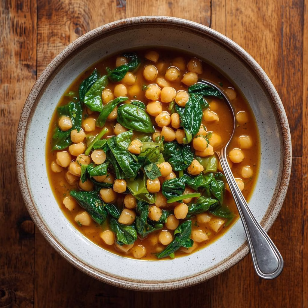 Chickpea, Spinach & Herb Stew Recipe