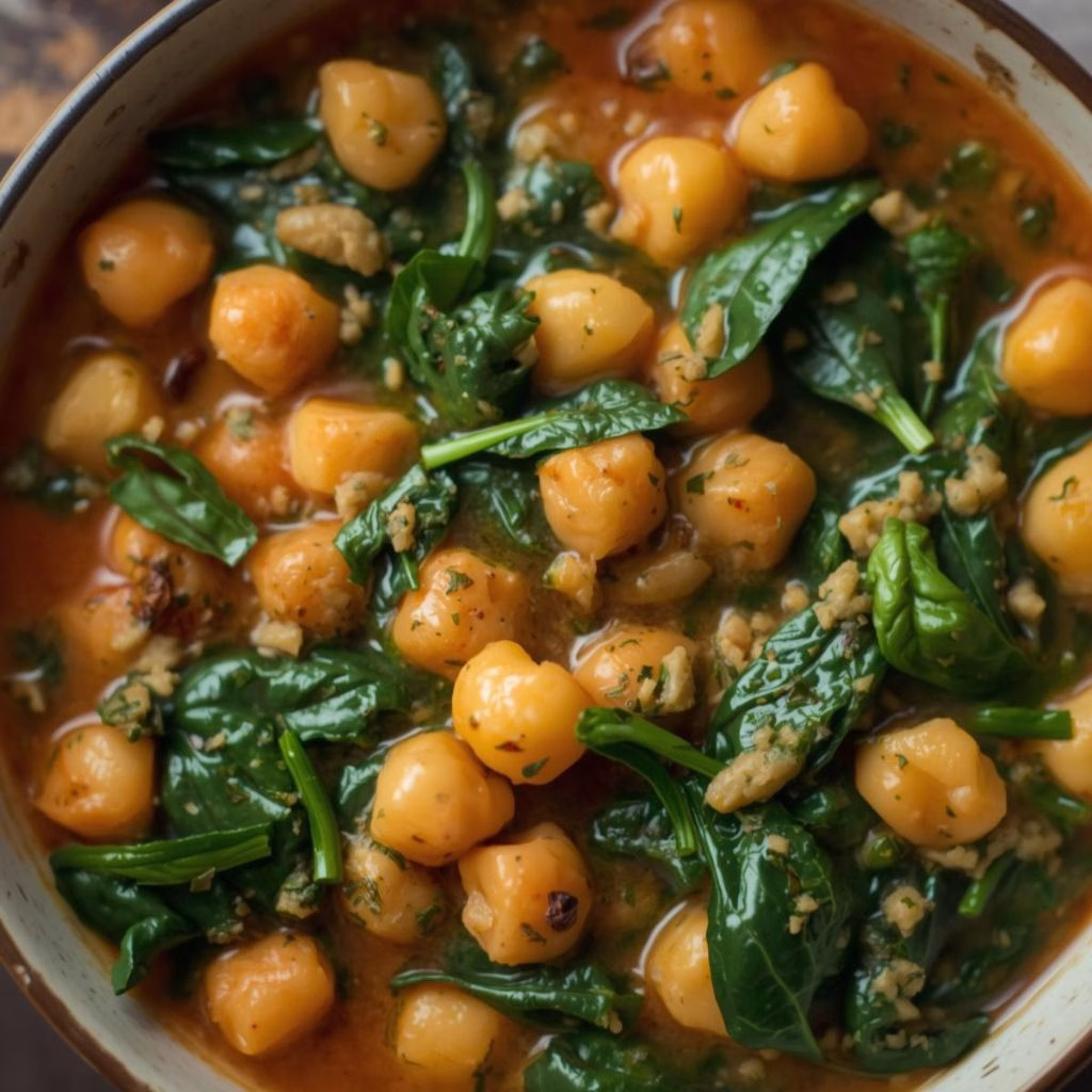 Chickpea, Spinach & Herb Stew Recipe
