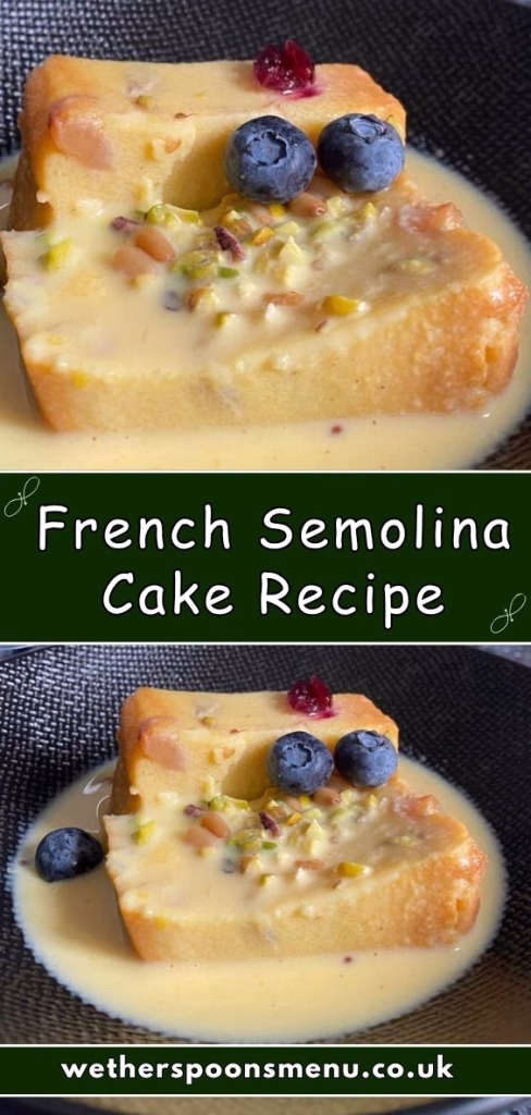 French Semolina Cake Recipe