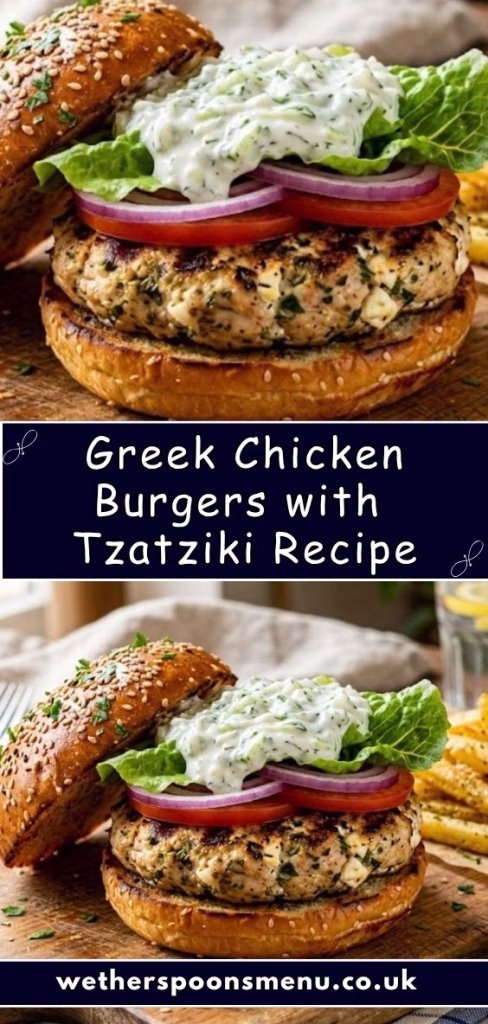 Greek Chicken Burgers with Tzatziki Recipe