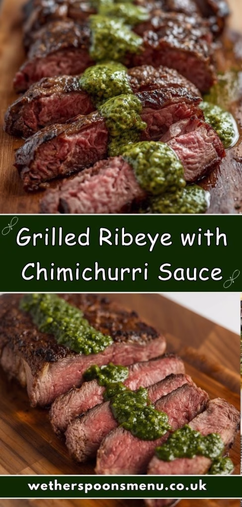 Grilled Ribeye with Chimichurri Sauce Recipe