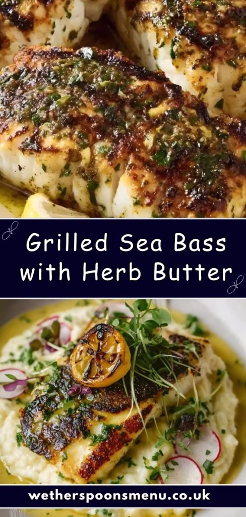 Grilled Sea Bass with Herb Butter Recipe