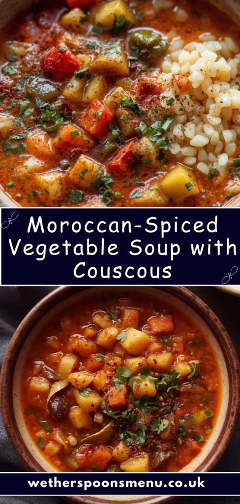 Moroccan-Spiced Vegetable Soup with Couscous Recipe
