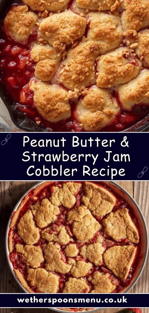 Peanut Butter & Strawberry Jam Cobbler Recipe