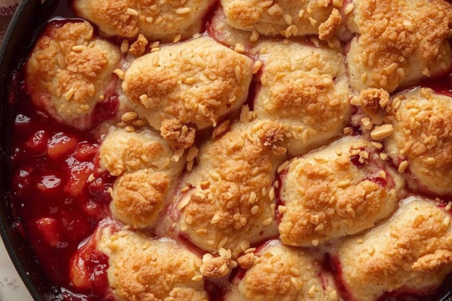 Peanut Butter & Strawberry Jam Cobbler Recipe