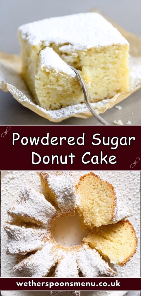 Powdered Sugar Donut Cake Recipe
