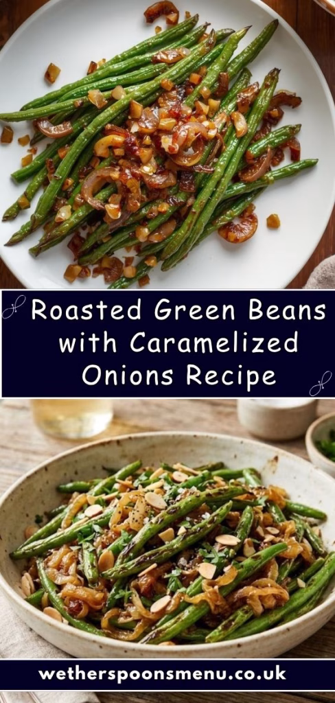 Roasted Green Beans with Sweet Caramelized Onions Recipe