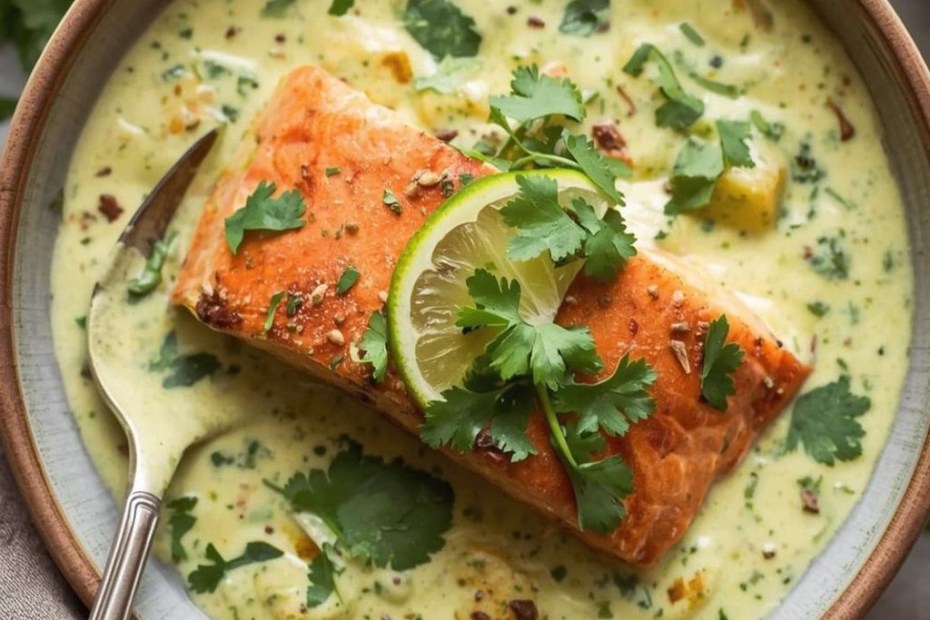 Salmon in Coconut Lime Indian Curry Recipe