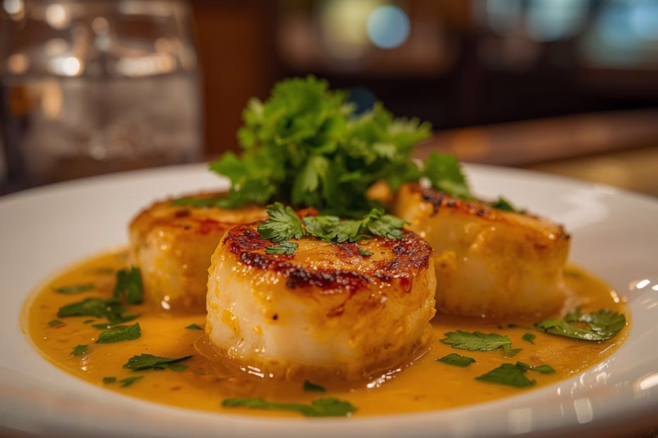 Spicy Coconut Curry Scallops Recipe