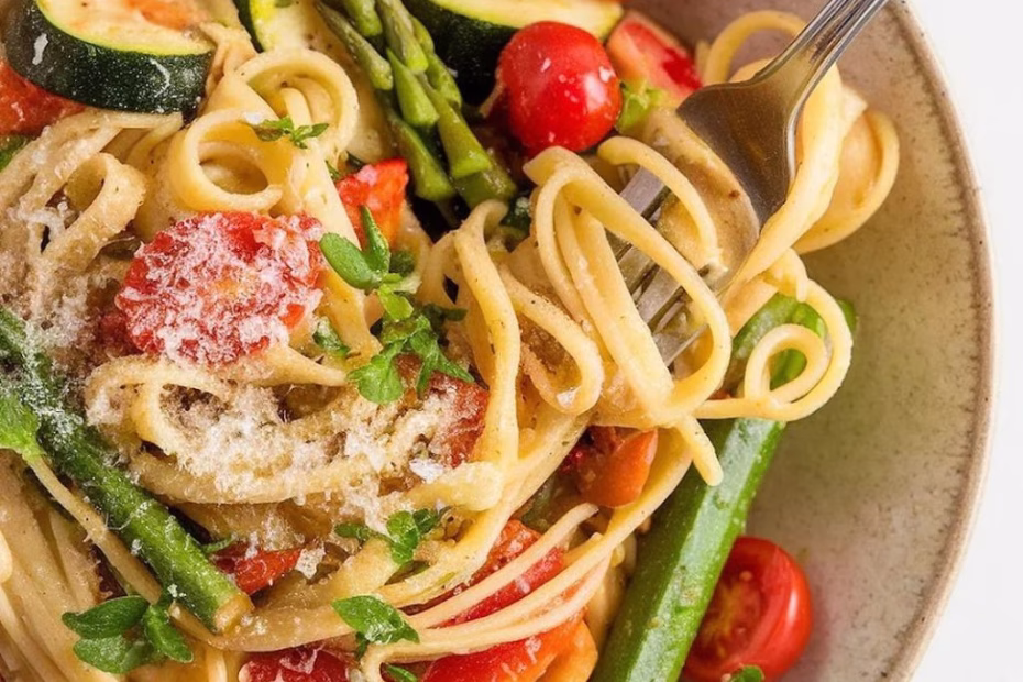 Spring Pasta Primavera Recipe with Fresh Vegetables Recipe