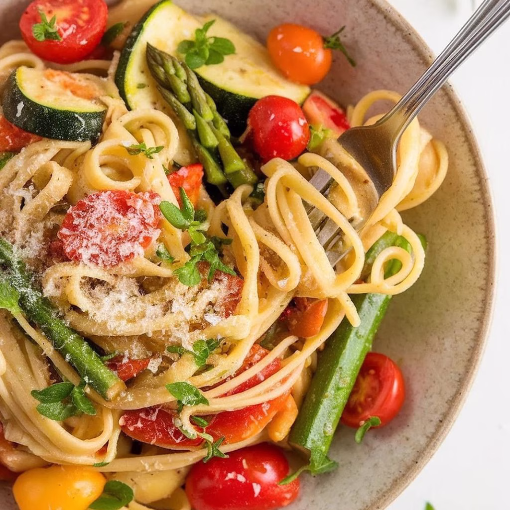 Spring Pasta Primavera Recipe with Fresh Vegetables Recipe