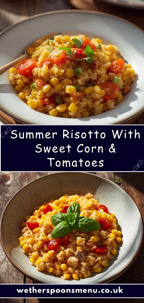 Summer Risotto with Sweet Corn and Tomatoes Recipe