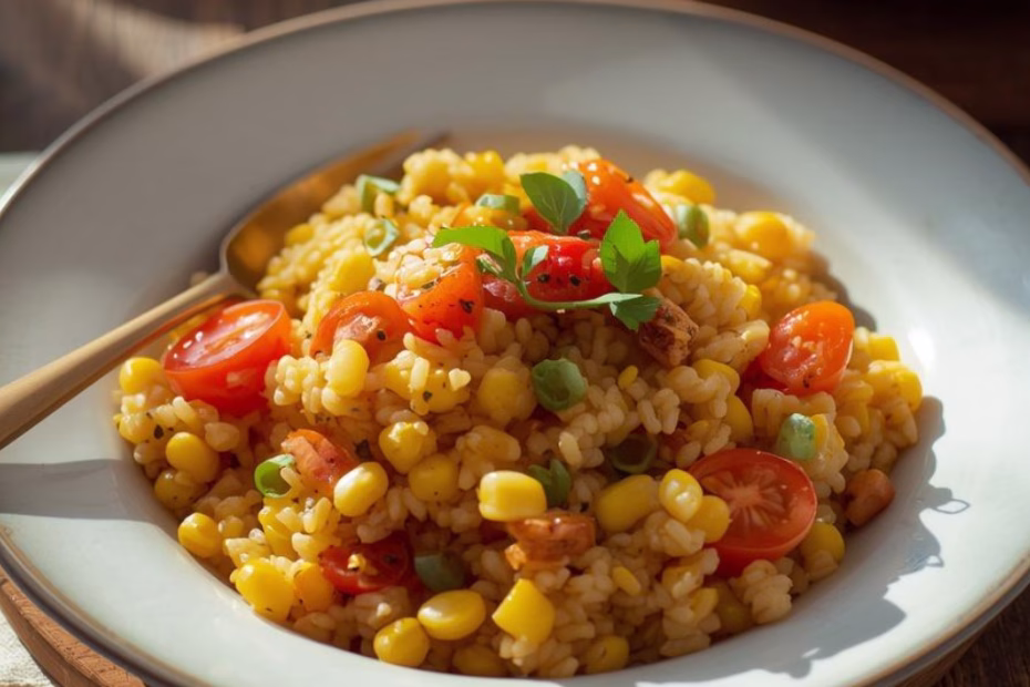 Summer Risotto with Sweet Corn and Tomatoes Recipe