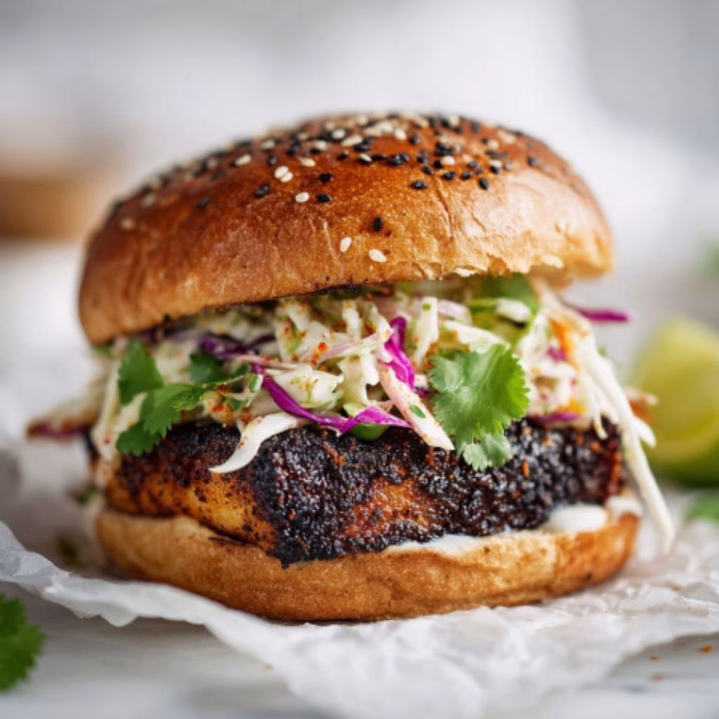 Blackened Salmon Sandwich Cajun Recipe 
