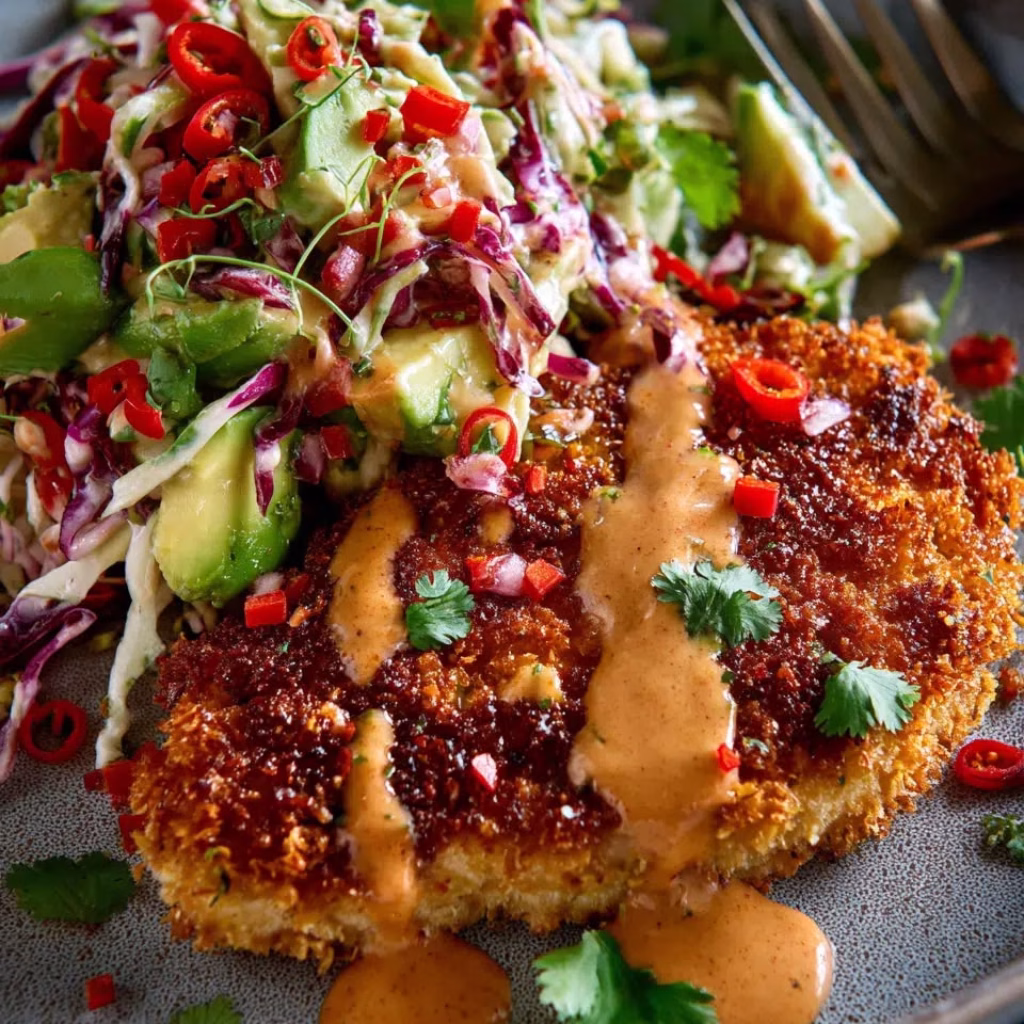 Crispy Chipotle Chicken with Avocado Slaw Recipe