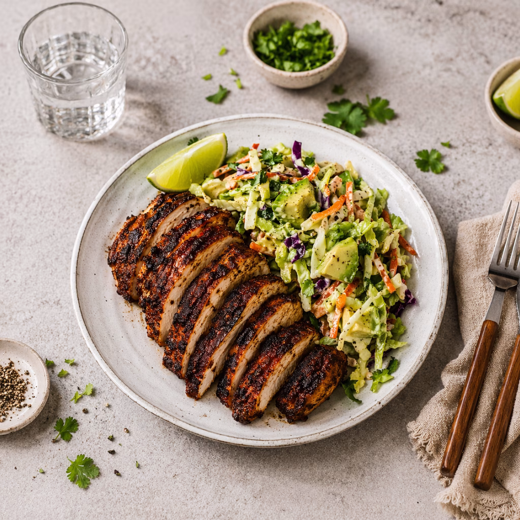 Crispy Chipotle Chicken with Avocado Slaw Recipe