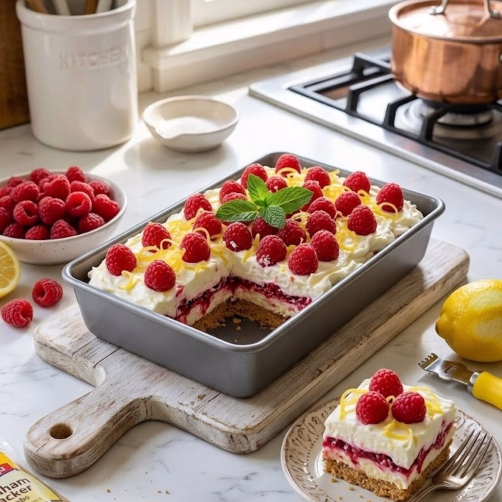 Lemon Raspberry Icebox Cake Recipe