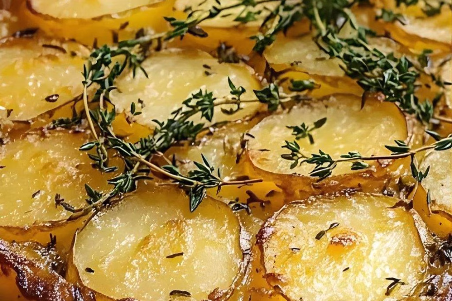 Crispy Balsamic Thyme Potato Torte Recipe