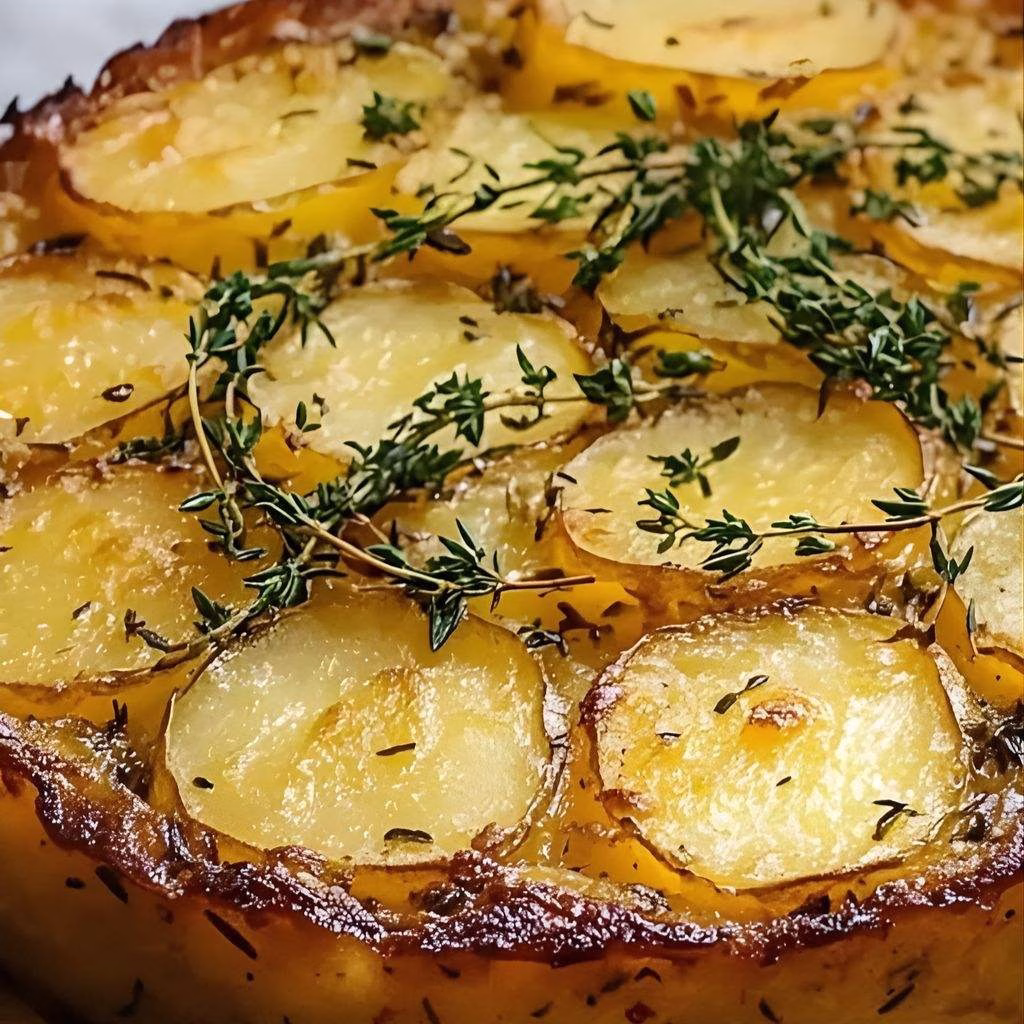 Crispy Balsamic Thyme Potato Torte Recipe