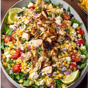 High Protein Chicken Street Corn Salad Recipe