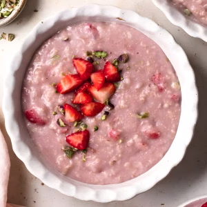 Creamy Strawberries and Cream Porridge Recipe