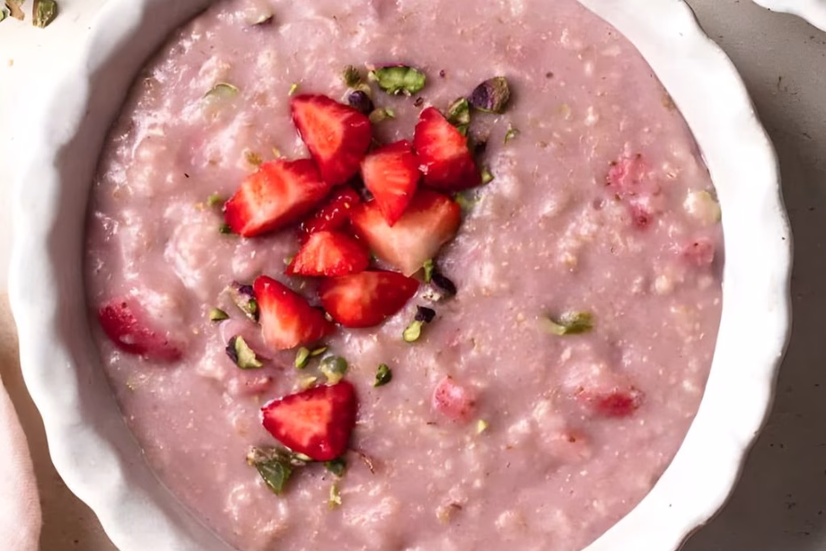 Creamy Strawberries and Cream Porridge Recipe