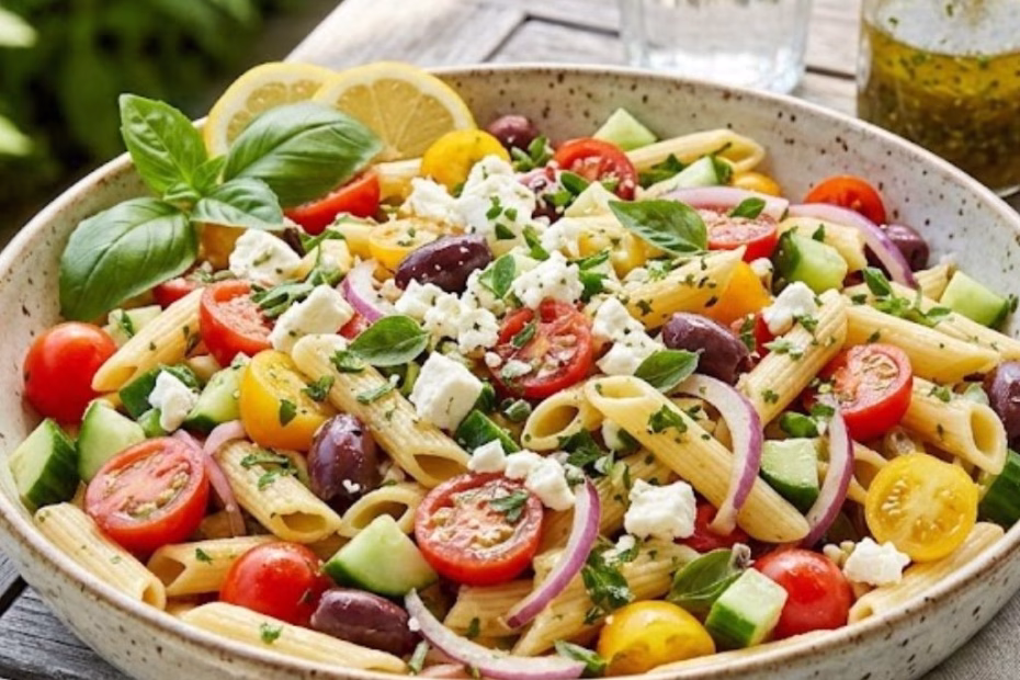 Summer Greek Pasta Salad Recipe