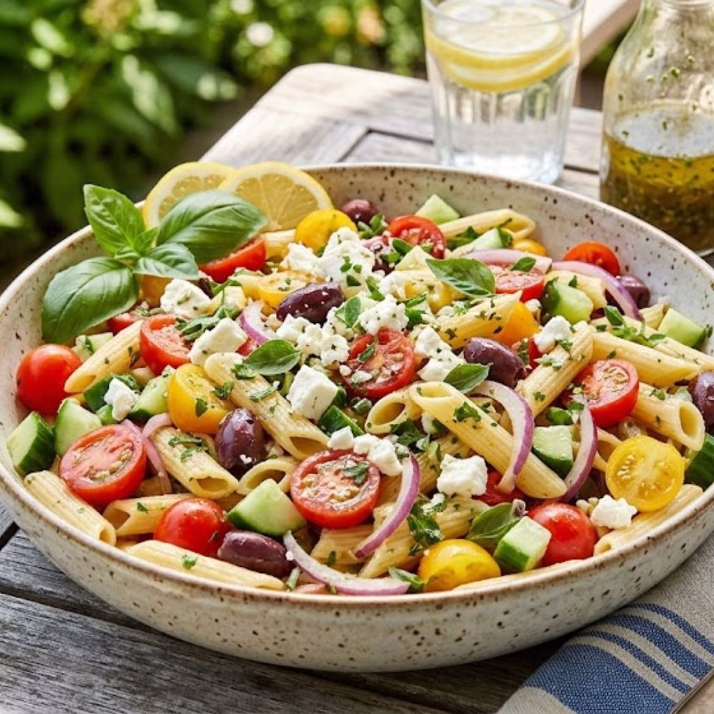 Summer Greek Pasta Salad Recipe