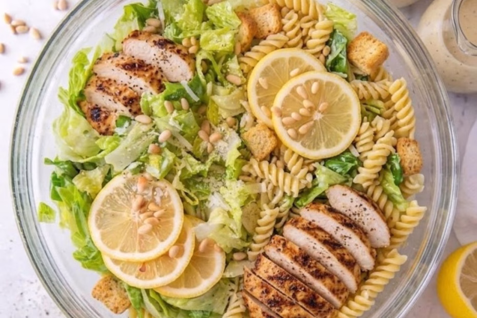 Caesar Pasta Salad with Grilled Chicken Recipe