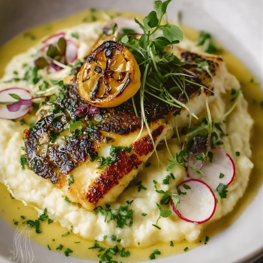 Grilled Sea Bass with Herb Butter Recipe