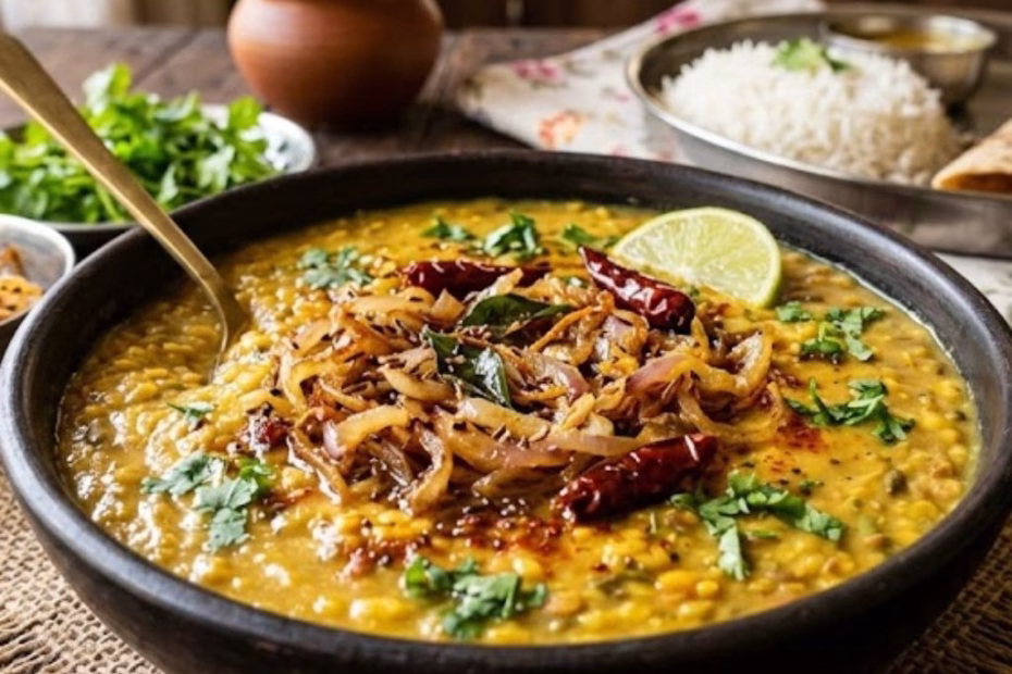 Caramelized Onion Tadka Dal Recipe 