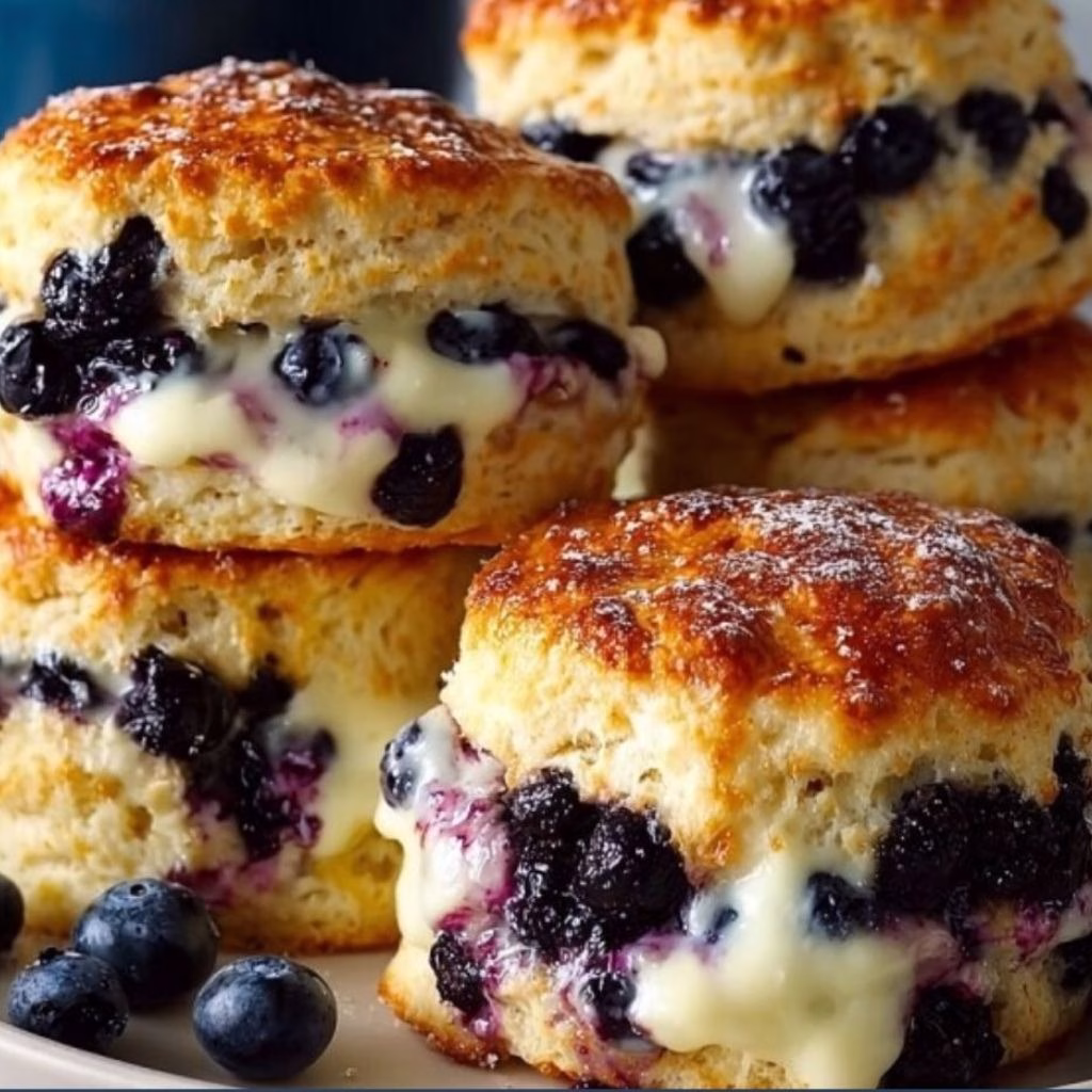 Blueberry Biscuits with Lemon Glaze Recipe